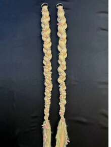 2 chiếc tóc giả kẹp, tóc đuôi ngựa nối dài có vòng sắt dành cho nữ và bé gái, kiểu tóc tết Kpop với vòng kim loại, tóc tết kẹp lấy cảm hứng từ nàng tiên, kiểu tóc lễ hội thời Phục Hưng, tạo kiểu tóc hàng ngày. - Nhiều màu - Xem 8