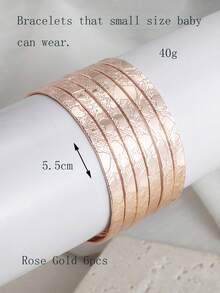 Bộ 6 vòng tay sang trọng có thể xếp chồng lên nhau, dành cho bé từ 2-8 tuổi, với họa tiết hoa caro. - Nhiều màu - Xem 15
