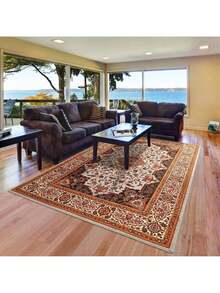 Homore Area Rugs For Living Room Boho Rug With Non-Slip Backing Machine Washable Carpet Low Pile Room Rug For Bedroom  Playroom Kitchen Dining Room Home Office - 橘色 - 查看 12