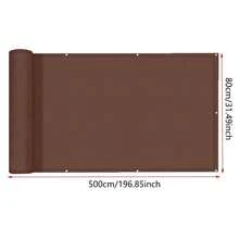 Opaque Privacy Fence Panels, Garden Privacy Fence, Suitable For Balcony, Backyard, Porch, Railing And Pool Privacy Fabric, Coffee Color - Coffee Brown - View 10