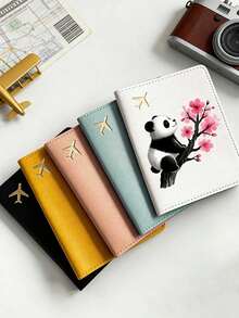 1 chiếc ví đựng hộ chiếu gấp gọn, thiết kế hình gấu trúc dễ thương và họa tiết hoa, phụ kiện du lịch, ví đựng vé, món quà hoàn hảo cho bạn bè, gia đình, đồng nghiệp, phù dâu, có các màu hồng, vàng, xanh dương, trắng, đỏ. Ví đựng hộ chiếu du lịch nhẹ, chống nước, thích hợp cho máy bay, kỳ nghỉ hè. - Nhiều màu - Xem 10