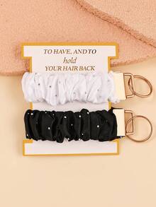 Wedding Party Hair Scrunchie Keychain, Cute Keychain, Keychain Gift For Teachers, New Drivers, Keychain - Multicolor - View 8
