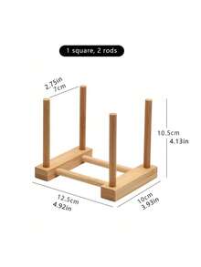 立式竹木碗碟晾干架，厨房抽屉收纳架 - 带盖碗碟架，节省橱柜空间，带沥水功能，可存放盘子、锅盖、碗、杯子和书籍，保持厨具干燥 - 彩色 - 查看 12