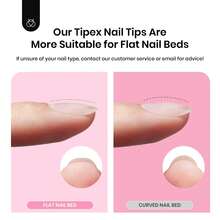 Beetles Tipex Lite Pre-Built Apex Nail Tips Kit, Stiletto Medium, With Tipex Nail Glue,  All-In-One Gel Nail Kit - Almond Short 224pcs (Tipex Nail Kit) - 查看 8