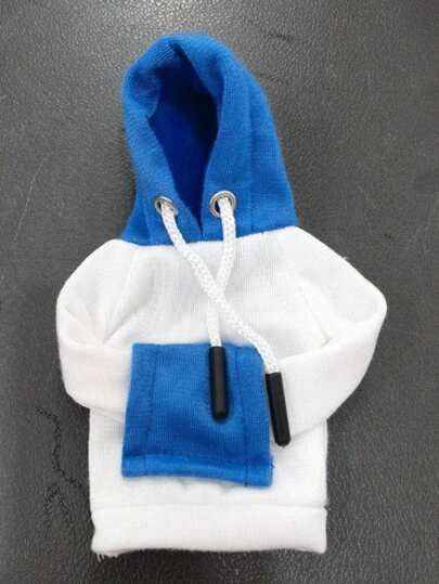 1 件裝汽車換檔旋鈕迷你連帽衫套,可愛時尚,易於安裝換檔套,換檔旋鈕套,通用可更換旋鈕,白色