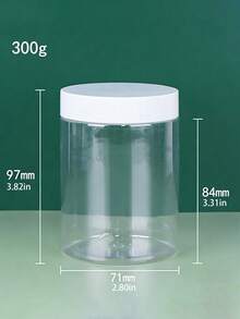 1PC 7cm Diameter Plastic Storage Bottles With Lids, Pigment Dispensing Bottles, Cream Mask Bottles, Eye Cream And Face Cream Bottles, PET Wide-Mouth Transparent Trial Dispensing Bottles, Cosmetic Dispensing Bottles - White - View 9