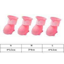 Vớ cho thú cưng 4only với đế chống trượt chất lượng cao, vớ cho chó nhỏ, bọc chân cho chó, chó Teddy, chó Poodle, vớ cotton, phụ kiện. - Hồng - Xem 9