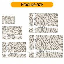 1PC  Zebra Stripe Pattern Print Design 5x7 Washable Area Rugs For Living Room Bedroom, Velvet Material Low-Pile Carpet Suitable For Indoor Outdoor High Traffic Areas,  Soft Texture Holiday Print Mat(1) - A - 查看 8
