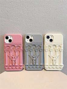 欧洲3D天使硅胶防摔手机壳，适用于三星Galaxy S24 Ultra、S23 Ultra/15、15 Pro、15 Pro Max - 彩色 - 查看 2