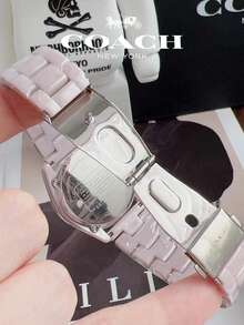 Coach Đồng hồ nữ GREYSON Series, vỏ màu hồng, dây đeo gốm màu hồng, mặt số màu hồng. - Hồng - Xem 11