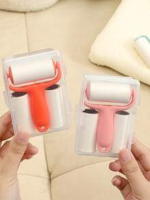 1 Set Convenient Mini Lint Roller Kit - 1 Handle + 3 Refill Rolls, Strong Adhesive For Pet Hair Removal, Easy To Use, Reusable Handle, No Electricity Needed For Pet/Clothes/Carpet/Car Seats, Essential For Pet Owners - 1 Handle + 3 Replacement Parts - View 1