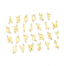 1pc New Classic Initial Poker Pendant Golden Stainless Steel Bead Chain Necklaces For Women - Yellow Gold - View 4