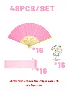 Regalo para ella/él 3/15/30 piezas/Set, Juego de abanicos de papel rosa para bodas, abanicos plegables con etiquetas de agradecimiento y bolsas de tul, regalos para damas de honor, adecuado para decoraciones de bodas, accesorios para fotos de despedida de soltero, regalos perfectos para bodas, ideal para reuniones y eventos - Multicolor - Ver 11