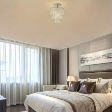 直径7.87英寸 x 高11英寸的豪华水晶吊灯，吸顶式安装，适用于卧室、走廊、客厅、女孩房、餐厅、浴室。（不含灯泡） - 20厘米/7.87英寸 - 查看 4