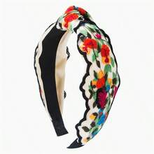 1件蕾丝布发带，波西米亚风涤纶布发带 - 彩色 - 查看 4