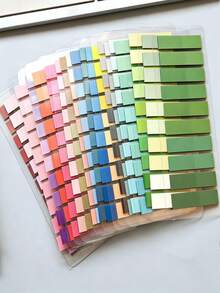 200/400 piezas Pestañas de índice de página, marcadores reutilizables semitransparentes de colores, etiquetas de índice de cinta elegante, pestañas de índice adhesivas transparentes de PET de colores vintage - Unitalla - Ver 5