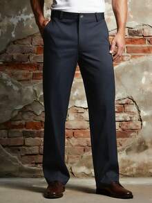 男士纯色商务通勤西装裤 - 深灰色 - 查看 2