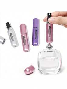 1pc Travel Perfume Bottles, 5ml Refillable Travel Spray Atomizer, Travel Perfume Refill Bottles And Pocket Perfume Dispenser, Cologne Perfume Travel Bottles And Sprayers (Refill Perfume From Bottom) - 1件-霧面紫色 - 查看 2