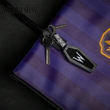 MGM Wednesday Addams Keychain Coffin Cello Backpack 3D Pendant Gothic TV Series Element 3D Collectible Bag Charm, Birthday Party Gift For Friends And Fans - Multicolor - View 9
