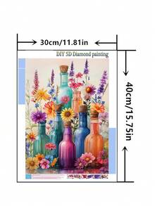 1幅DIY钻石画 - 花瓶，家居装饰，全钻，30*40厘米/40x50厘米 - 套裝 - 查看 2