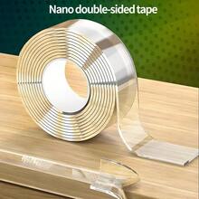 1pc 5m Long Transparent Double-Sided Adhesive Tape, Single Pack, Waterproof Strong Glue, Reusable, Seamless, Durable And Versatile For Home, Kitchen, Office And Car - Transparent - View 5
