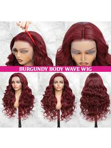 蕾丝前假发,真人混纺发丝,柔软 Remy 13x4 高清蕾丝前假发,200 密度水波纹巴西原生真人混纺发假发 - SBUG - 查看 4