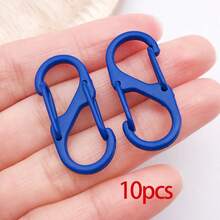 10pcs Colorful S Carabiner Clips Spring Loaded Quick Hook Keychain Backpack Bag Charm DIY Craft Accessories 14x33mm - Buckle - View 20