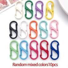 10pcs Colorful S Carabiner Clips Spring Loaded Quick Hook Keychain Backpack Bag Charm DIY Craft Accessories 14x33mm - Buckle - View 21