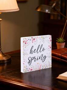 1pc Spring Wildflower Decoration Ornament, Hello Spring Decorations, This Foam Block Decor Makes A Great Gift For Family And Friends, Spring Party Supplies, Floral-Themed Party Decorations, Spring Crafts, Perfect For Home Or Office Shelves And Tiered Trays, Spring Cabinet Decor, Spring Living Room And Bedroom Decor, Spring Room Decor, Spring Home Decor, Spring Gifts, Party Favors - Spring Wildflowers - View 10