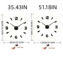16英寸/36英寸/47英寸现代设计大型挂钟 3D/2D DIY石英钟 时尚手表 亚克力镜面贴纸 客厅家居装饰钟 镜面数字贴纸 客厅办公室装饰礼品 家居装饰 房间装饰 - 多色 - 查看 7