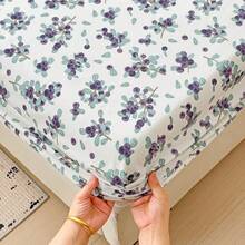 3pcs Bedding Set, Blue Blueberry Pattern, Soft & Comfortable, Includes 1pc Fitted Sheet & 2pcs Pillowcases, No Filling, Suitable For Dorm, Bedroom, Multiple Sizes Available - Blue - View 10