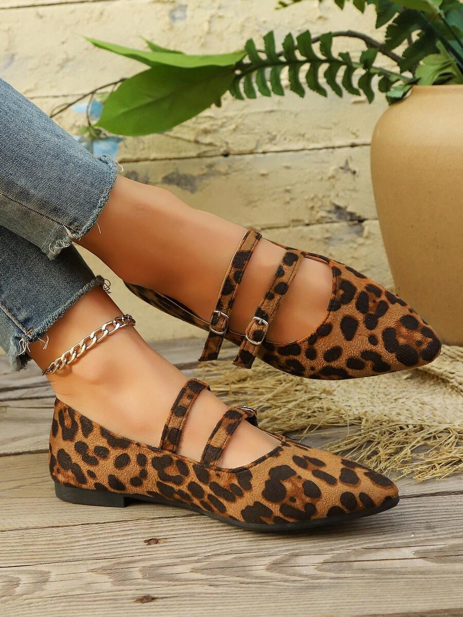 2026 Women's Flat Shoes, Pointed Toe, Buckle Design, Casual & Comfortable, Suitable For Spring/Summer, Parties, Weddings, Gatherings, Dates