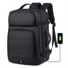 Men 18" 50L Expandable Backpack USB Port Laptop Rucksack Waterproof School Bag - View 1