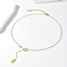 Colgante con cierre elegante OT, accesorio versátil y de moda - Collar con colgante de hebilla OT - Ver 4