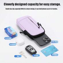 1pc Waterproof Sports Arm Bag, Solid Color Polyester Material, Zipper Closure, Universal Design, Suitable For Running, Hiking, Fitness, Adjustable Wrist Phone Pouch - Multicolor - View 4