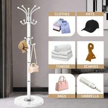 Coat Racks - 흰색 16개 후크 - 보기 7