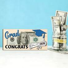 2026届毕业木质现金卡套（1个）| 毕业祝贺现金礼品卡，含毕业帽和毕业证书 | 送给高中/大学毕业生的独特毕业礼物 - 查看 11