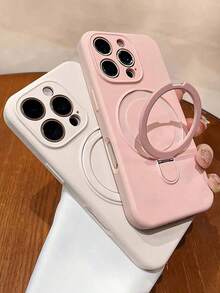 For Magnetic Wireless Charge Soft Silicone Holder Case Compatible With Iphone 16 15 14 13 12 11 Pro Max 16e Soft Cases Magnetic Liquid Silicone Cover - trắng - Xem 7