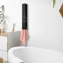 1pc Black Wooden Oversized Towel Rack, Can Be Used To Store Towels, Clothes And Rags, Minimalist Premium Design, No Drilling Adhesive, INS Style, Entryway Wall Decor, Clothing And Key Storage, Suitable For Multiple Scenarios - Multicolor - View 10