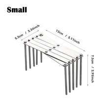 1/2 Pcs Multi-Function Pot Lid Holder, Glass Cup Rack, Flexible Plate Rack, Kitchen Storage Organizer - Silver - View 5