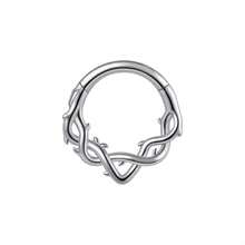 1件装 Cz 鱼骨鼻中隔环不锈钢马眼形 Cz 耳骨环水滴耳廓耳骨穿刺耳环 - 如圖 - 查看 13