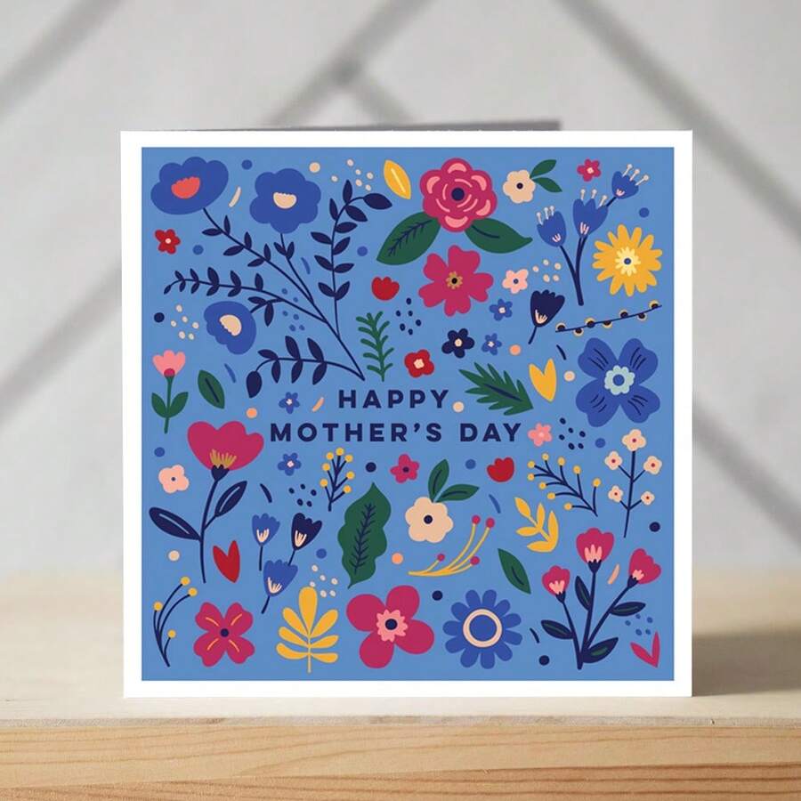 Hoa và thiệp chúc mừng Ngày của Mẹ, Thiệp chúc mừng Ngày của Mẹ, Thiệp hoa chúc mừng Ngày của Mẹ, Thiết kế hoa và trái tim xinh xắn. - nhiều màu - Xem 1