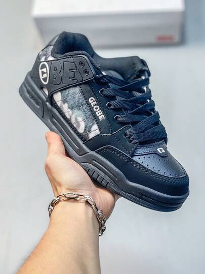 Men's Casual Sports Shoes, Black Athletic Sneakers, Fashion Versatile Casual Loafers