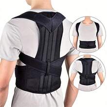 Unisex Comfortable Breathable Open Shoulder Back Support Brace, Effectively Improves Posture, Plus Size Women's Back Corrector, Lumbar Support Belt, Anti-Hunchback, Spine Alignment, Adjustable, Ergonomic Design, Lightweight Material, Soft Texture, Suitable For Office Workers - Multicolor - View 5