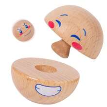 Wooden Children's Changeable Face Building Blocks + Large Building Blocks Combat Iron Box Early Education Puzzle Toys - Multicolor - View 7