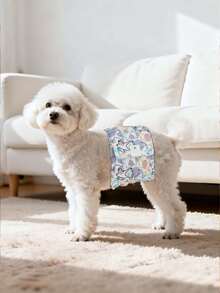 1pc Washable Male Dog Belly Band (Dog Pattern) - Washable Male Dog Belly Band, Male Dog Diaper - Multicolor - View 3