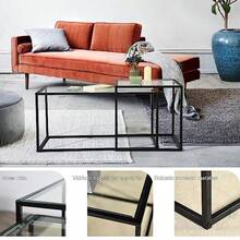 HOMEMAKE FURNITURE Conjunto de 2 Mesas de Centro Una Mesa Cuadrada Alta y Una Mesa Rectangular Baja Mesas Auxiliares Anidadas para Espacios Interiores En Hogares y Oficinas - Por supuesto - Ver 6