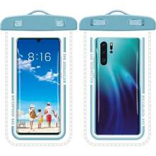 Funda impermeable para móvil, pack de 2 unidades. Funda transparente e impermeable con cordón para colgar, compatible con iPhone 17 Pro Max y Galaxy. Funda multifuncional impermeable de 8,3 pulgadas, ideal para nadar en invierno, viajes en crucero, buceo, piragüismo, baños termales y spa. - Negro - Ver 7