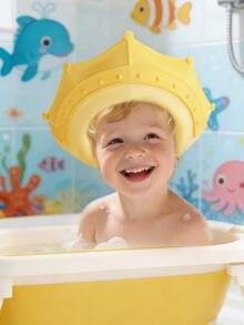 儿童洗发工具 - 防水护耳 - 儿童防水浴帽 - 婴儿浴帽 - 儿童防水洗发帽 - 防止漏水 - 黃色 - 查看 4