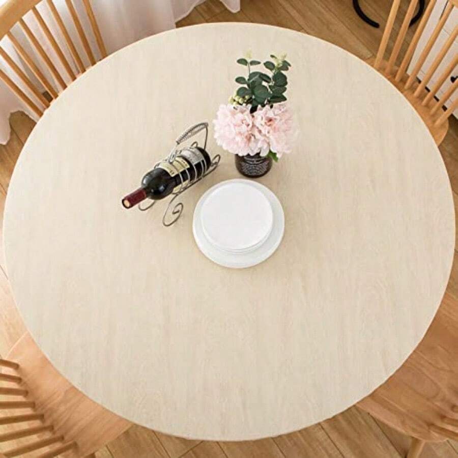 Tablecloths - Cream Wood - View 1